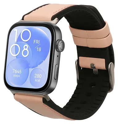Produktbild von kwmobile Leder Uhrenarmband für Huawei Watch Fit 3 / Fit 4 Armband - Ersatzarmband für Fitnesstracker mit Uhrenverschluss - Wechselarmband Smartwatch