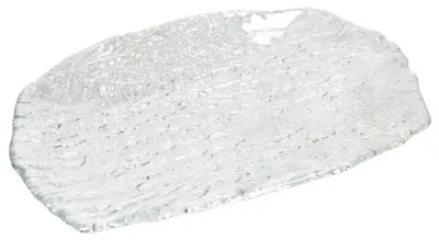 Zdjęcie produktu dla St Tropez półmisek do serwowania szklany prostokątny 25,5x17cm teksturowany półmisek na ciasto