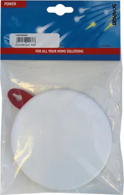 Produktbild von Runde Deckenplatte 12,5 cm Durchmesser zur Abdeckung von Zentralkästen, 1 Schraube Montage, 4 Ausgangsoptionen