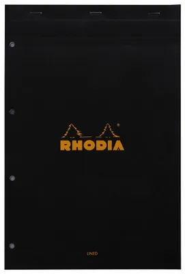Produktbild von Rhodia Notizbl A4+ mperf lin m Rd 80Bl sw