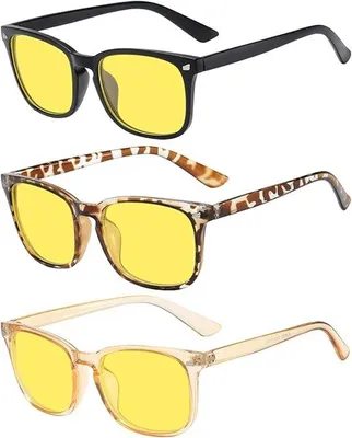 Immagine prodotto di 3 paia di occhiali da sole UV-400, occhiali da visione notturna polarizzati, occhiali da sole da donna, protezione antiriflesso, unisex