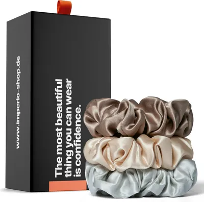 Produktbild von IMPERIO Seiden Scrunchies - Seidenweicher Luxus für Dein Haar (chic)
