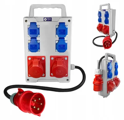 Produktbild von Baustromverteiler tragbar 1x32A 1x16A 4x230V IP44 ca. 20m