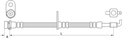 Produktbild von METZGER 4111332 Bremsschlauch Vorne Rechts für FORD Fiesta Mk6 Schrägheck (JA8, JR8) B-MAX (JK) B-Max Van (JK)