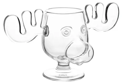 Elchglas 200 ml, Borosilikat, 12 cm, Weihnachtsbecher