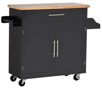 Immagine prodotto di Carrello da Cucina 109x40x89 cm in Legno Nero