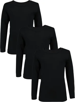 Productafbeelding van Onderhemd uni - Lange mouwen - Set van 3 stuks