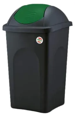 Immagine prodotto di Bidone Basculina Nero Cop/Verd 60Lt