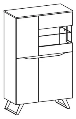 Produktbild von Luxus Glas Modern Vitrine Holz Designer Schrank Vitrinen Regal Regale Schränke