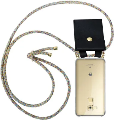 Produktbild von Cadorabo Hülle für Huawei NOVA PLUS Schutzhülle in Gelb Handy Kette Silikon Kordel abnehmbares Etui