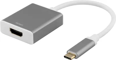 Obrázek produktu pro Deltaco USBC-HDMI9, 0,2 m, USB typu C, HDMI, Samec, Samice, Přímý