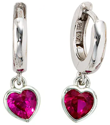 Produktbild von Creolen Ohrschmuck Zirkonia 925 Silber Sterlingsilber Kinder Silberohrringe