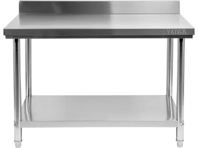 Zdjęcie produktu dla Stół roboczy z półką 100 x 60 x 85 + 10 cm, stal nierdzewna