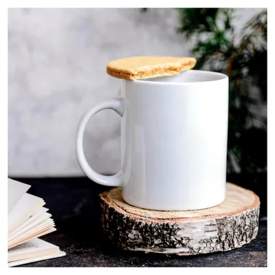 Produktbild von Keramikbecher Set 4 Stück 300 ml Kaffeetassen Teetassen Spülmaschinenfest Weiß