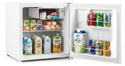 Produktbild von COSTWAY Mini Kühlschrank 46L, kleiner Minikühlschrank mit 5 einstellbaren Kühlstufen & abnehmbarem Regal, für Camping, Büro, Schlafzimmer, Weiß