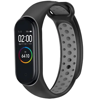 Produktbild von iMoshion Smartwatch-Armband Sportband aus recyceltem Silikon mit Klicksystem für Xiaomi Mi Band 3 & 4, wasser- und schweißfest.