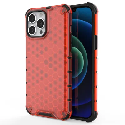 Produktbild von Hurtel Honeycomb, Mantelhülle, Apple, iPhone 13 Pro Max, 17 cm (6.7"), Rot