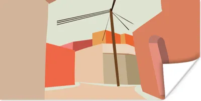 Produktbild von MuchoWow® Poster Stromkabel - Sommer - Pastell 150x75 cm - ohne Rahmen