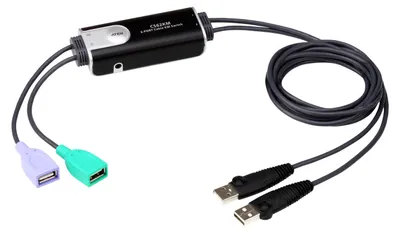 Zdjęcie produktu dla ATEN CS62KM-AT, 1,8 m, USB, USB, Czarny, USB, 2 x USB Type A