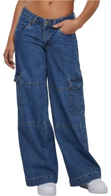 Zdjęcie produktu dla Urban Classics - Damskie jeansy cargo o niskim stanie - W27