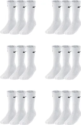 Produktbild von 18 Paar Nike Herren Damen Socken SX4508 - Farbe: weiß / weiß / weiß - Größe: 42-46