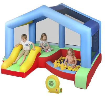 Obrázek produktu pro Hrad, trampolína, tobogán, vícebarevný