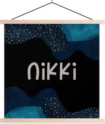 Produktbild von MuchoWow® Textilposter Nikki - Pastell - Mädchen 40x40 cm mit holzfarbenen Rahmen - Posterleiste