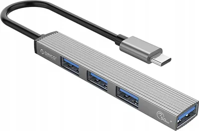 Image de Orico Ah-13 Hub Usb-C Station d'accueil 1X Usb-A 3.0 + 3X Usb-A 2.0 - Gris