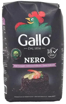 Produktbild von Riso Nero Integrale schwarzer Reis 500g - Gallo