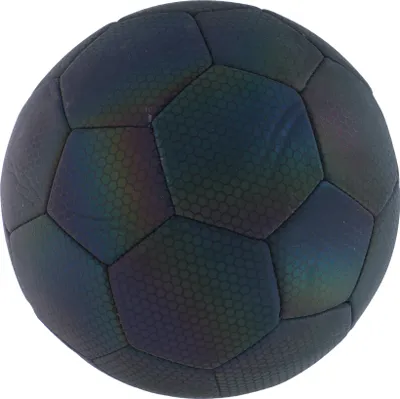Produktbild von Futbalová lopta veľkosti 5 Futbalová lopta s holografickými/reflexnými prvkami - futbalové darčeky pre chlapcov - futbalová lopta na vnútorné a vonkajšie použitie - pre deti a dospelých - nylonová - čierna