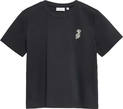 Produktbild von Comma T-Shirt Regular Fit mit Strassapplikation, Blau, Größe 42