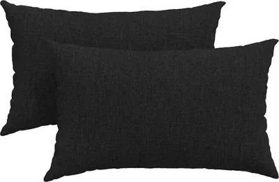 Obrázok produktu pre vidaXL Vankúš na pohovku 2 ks čierny 50 x 30 cm látka