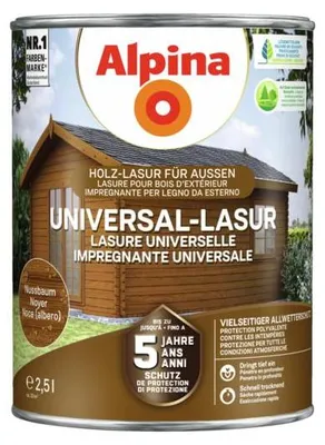 Produktbild von Alpina Universal-Schutz Nussbaum 2,5 Liter seidenmatt