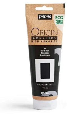 Immagine prodotto di Colore acrilico Pebeo ORIGIN High Viscosity 120 ml - Nero Marte