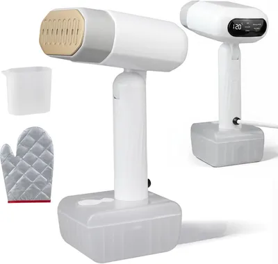 Produktbild von Dampfglätter 1800W, 5 Gänge Tragbarer Konstante, Hemdenbügler, 330ml Dampfbügeleisen Tank, mit Bügelhandschuhe, für Zuhause, Büro, Reisen