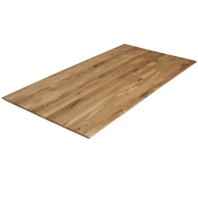 Image de SYSTÈME – Plateau de table SWISS EDGE, structure de 20+20 mm d'épaisseur, chêne massif huilé, 200 x 100 cm