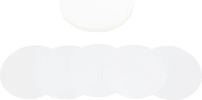 Produktbild von Kunststofffolie für Abzeichen, PVC transparent, glänzende Schutzfolie, 100 Stück, 50MM, ideal für Kühlschrankmagnete und Abzeichen