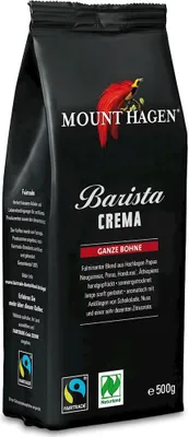Zdjęcie produktu dla KAWA ZIARNISTA ARABICA 100 % BARISTA CREMA FAIR TRADE500 g - MOUNT HAGEN