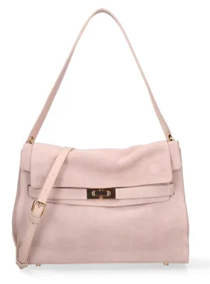 Produktbild von Borsa a mano da donna Italy Oriana Lux Pelle Scamosciata blu jeans ONE 30x22x9 cm 22561- BLU JEANS