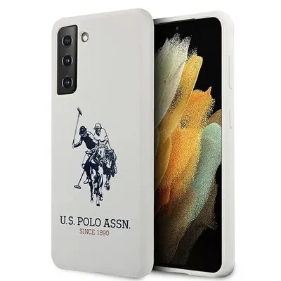 Produktbild von US Polo USHCS21SSLHRWH S21 G991 weiß Silikon Logo Handyhülle