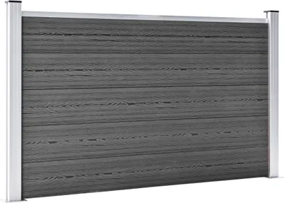 Produktbild von vidaXL Zaunelement Set WPC 872x105 cm Schwarz