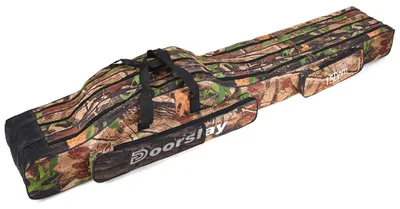 Image de Sac de pêche à 3 compartiments, portable et pliable, pour canne à pêche, moulinet, accessoires de pêche, transport et rangement en voyage