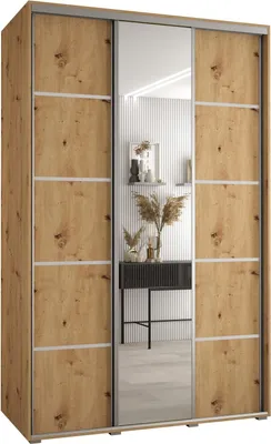 Produktbild von MEBLE KRYSPOL Davos 5 Schrank, drei Türen - 235,2x160x60 cm - Artisan  Artisan Silber