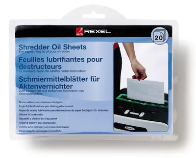 Immagine prodotto di REXEL Fogli di olio per distruggidocumenti (20)