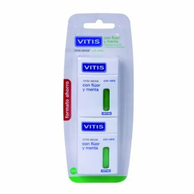 Produktbild von Vitis Dental Tape mit Fluorid und Minze 2x50m