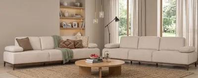 Productafbeelding van Modern woonmeubel bestaande uit twee flexibele, modulaire zitmodules voor vier personen