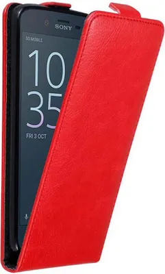 Produktbild von Cadorabo Hülle für Sony Xperia XZ / XZs Schutz Hülle in Rot Flip Etui Handyhülle Case Cover