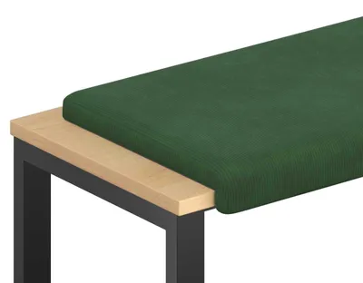 Obrázek produktu pro vidaXL Opěrka na banket Cord tmavě zelená, hloubka 35 cm