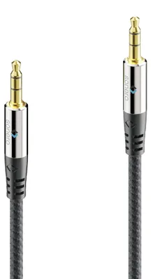 Obrázok produktu pre SONERO jackový kábel, 3,5 mm, stereo, 5 m, nylonový plášť, čierny