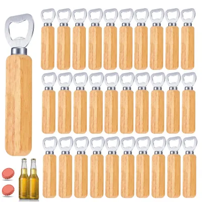 Produktbild von Solidchoice – 30 Flaschenöffner aus Holz mit Holzgriff – Tragbarer Bieröffner